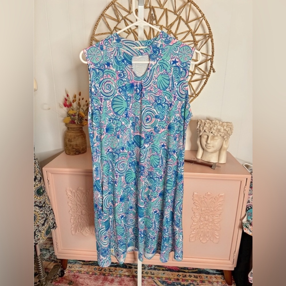 Women's‎ Simply Southern Dress, M, Blue & Pink